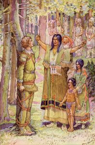Ella hizo resonar los arcos del bosque con sus gritos de Louis John Rhead